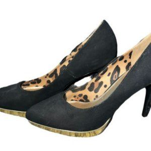 CHRISTIAN SIRIANO “BLACK GOLD” FROM PAYLESS STILETTO PUMP/SIZE 7.5